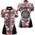 Personalized Camo Target Archery Quarter-Zip Shirts Archery Jerseys Custom Archery Shirts