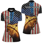 Personalized US Flag Archery Bow And Arrow Fire 3D Quarter-Zip Shirts, Archery Team Jerseys