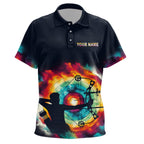 Personalized Archery Colorful Tie Dye 3D Polo Shirts, Custom Silhouette Archery Jerseys