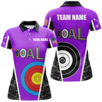 Personalized Name Purple Archery Goal Polo Shirts Custom 3D Target Archery Jerseys For Team