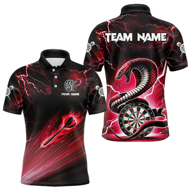 Red Thunder Lightning Custom Cobra Snake Dart Shirts Best Dart Jerseys Dart Team Shirts