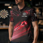 Red Thunder Lightning Custom Cobra Snake Dart Shirts Best Dart Jerseys Dart Team Shirts