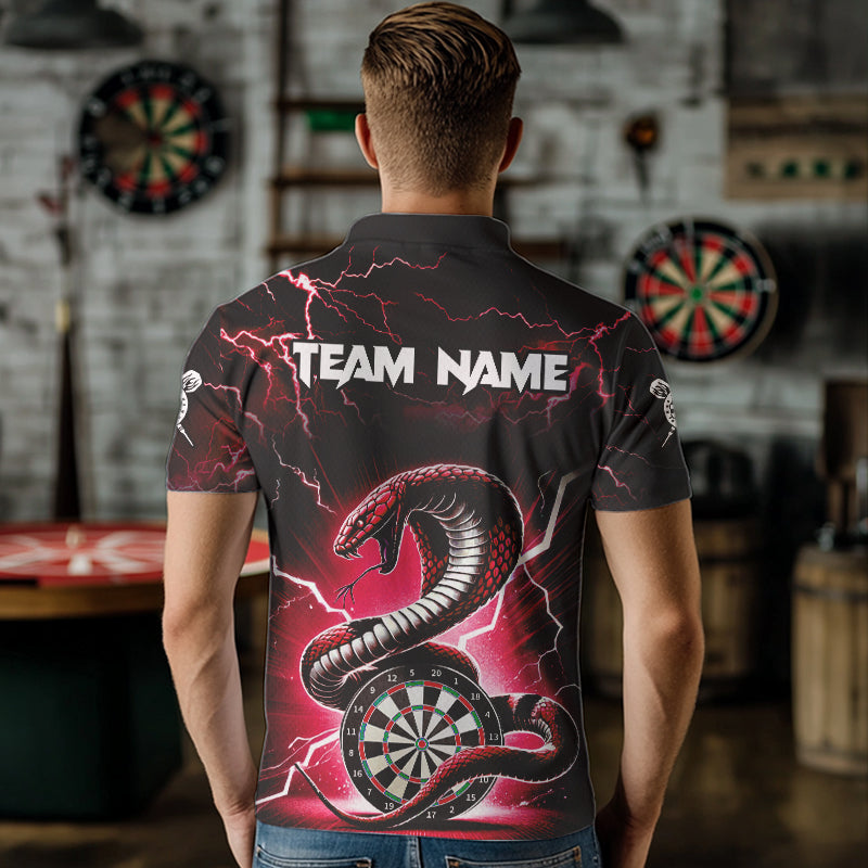 Red Thunder Lightning Custom Cobra Snake Dart Shirts Best Dart Jerseys Dart Team Shirts