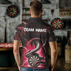 Red Thunder Lightning Custom Cobra Snake Dart Shirts Best Dart Jerseys Dart Team Shirts