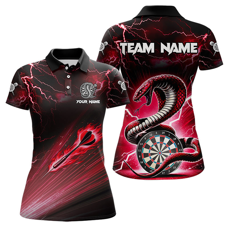 Red Thunder Lightning Custom Cobra Snake Dart Shirts Best Dart Jerseys Dart Team Shirts