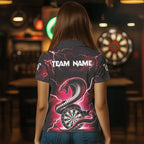 Red Thunder Lightning Custom Cobra Snake Dart Shirts Best Dart Jerseys Dart Team Shirts