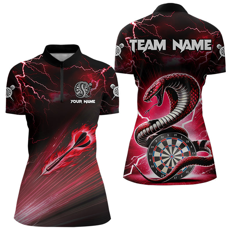 Red Thunder Lightning Custom Cobra Snake Dart Shirts Best Dart Jerseys Dart Team Shirts