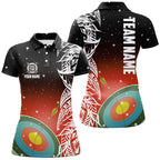 Personalized 3D Target Archery Red Galaxy Pattern Polo Shirts, Team League Archery Jerseys