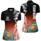 Custom 3D Target Archery Red Galaxy Quarter-Zip Shirts, Team League Archery Jerseys
