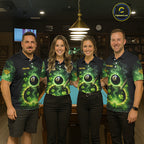 Personalized St Patrick Day Smoke 8 Ball Billiard Shirt, Luckiest Shamrock Pool Jersey