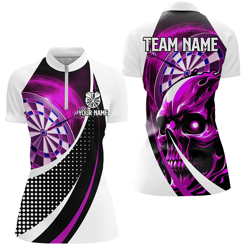 Personalized Pink Dartboard 3D Printed Skull Darts Shirts Custom Cool Darts Team Jerseys