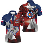 Personalized Texas Flag 3D Printed Archery Shirts, Best Patriotic Texas Archery Team Jerseys