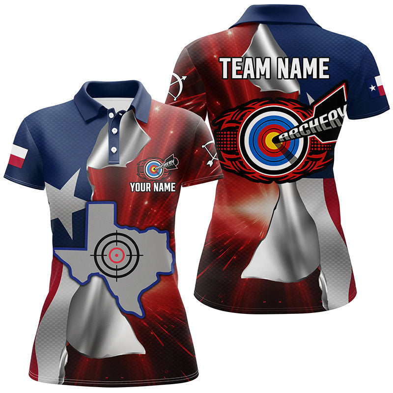 Personalized Texas Flag 3D Printed Archery Shirts, Best Patriotic Texas Archery Team Jerseys