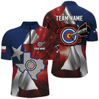 Personalized Texas Flag 3D Printed Archery Shirts, Best Patriotic Texas Archery Team Jerseys