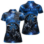 Blue Grim Reaper Custom Thunder Lightning Dart Shirts, Darts Jerseys