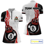 Personalized 8 Ball Pool Crown Billiard Shirt Custom Pool Jersey Billiard Team Shirt
