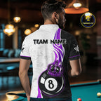 8 Ball Pool Crown Billiard Shirt Custom Pool Jersey Billiard Team Shirt