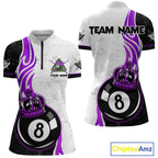 8 Ball Pool Crown Billiard Shirt Custom Pool Jersey Billiard Team Shirt