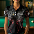 Personalized 9 Ball Tribal Billiard Shirts Custom Grim Reaper 9 Ball Pool Team Jerseys