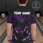 Personalized Purple Lightning Thunder Cobra Snake Bowling Shirt Custom Bowling Team Jersey