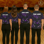 Personalized Purple Lightning Thunder Cobra Snake Bowling Shirt Custom Bowling Team Jersey