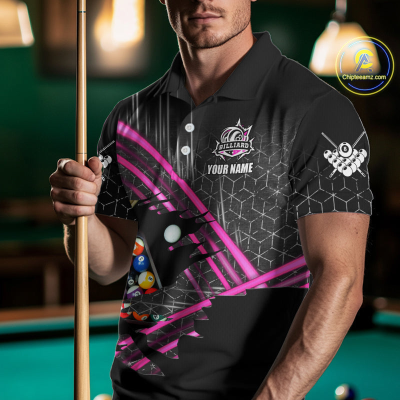 Personalized Billiard Shirts Custom 8 Ball Pool Team Jersey Polo & Quarter Zip