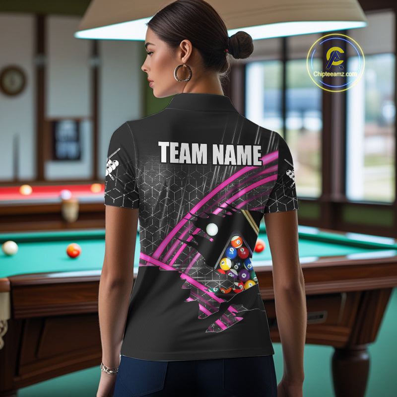 Personalized Billiard Shirts Custom 8 Ball Pool Team Jersey Polo & Quarter Zip