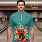 Custom Retro Funny Drunk Bowling Shirts, Personalized Drinking Bowling Team Jersey