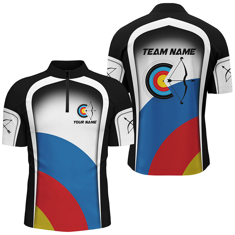 Personalized Colorful Target Archery Shirts, Archery Tournament Jerseys For Team Archers