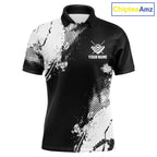 Black And White 8 Ball Billiard Jersey Custom Billiard Tournament Shirt, Pool Team Jersey