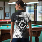 Black And White 8 Ball Billiard Jersey Custom Billiard Tournament Shirt, Pool Team Jersey