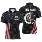 Personalized Retro US Flag Archery Shirts Custom Patriotic Archery Jersey For Archer