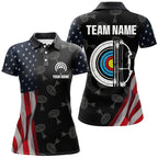 Personalized Retro US Flag Archery Shirts Custom Patriotic Archery Jersey For Archer