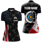 Personalized Retro US Flag Archery Shirts Custom Patriotic Archery Jersey For Archer