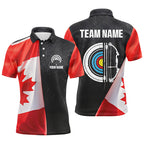 Personalized Retro Canada Flag Archery Shirts Custom Patriotic Archery Jersey For Archer