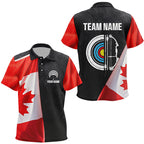 Personalized Retro Canada Flag Archery Shirts Custom Patriotic Archery Jersey For Archer