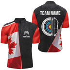 Personalized Retro Canada Flag Archery Shirts Custom Patriotic Archery Jersey For Archer