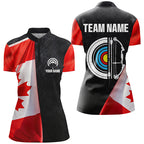 Personalized Retro Canada Flag Archery Shirts Custom Patriotic Archery Jersey For Archer