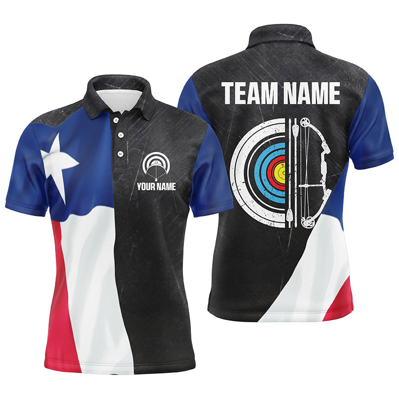 Personalized Retro Texas Flag Archery Shirts Custom Patriotic Archery Jersey For Archer