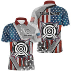 Personalized USA Flag Archery Shirts Custom Patriotic Archery Jerseys For Team Archers