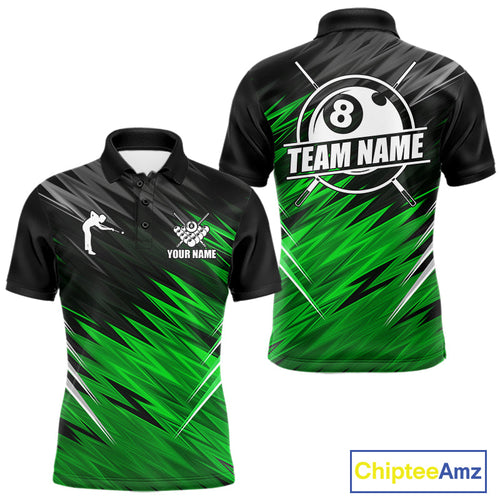 Black And Purple 8 Ball Billiard Pool Shirts Custom Billiard League Shirt, Pool Team Jersey