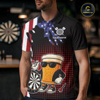 American Flag Funny Beer Darts Shirts Custom Patriotic Darts Team Jersey Polo & 1/4 Zip