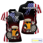 American Flag Funny Beer Darts Shirts Custom Patriotic Darts Team Jersey Polo & 1/4 Zip