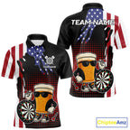 American Flag Funny Beer Darts Shirts Custom Patriotic Darts Team Jersey Polo & 1/4 Zip