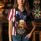 Funny Drunk Beer American Flag Darts Shirts Custom Patriotic Darts Team Jersey