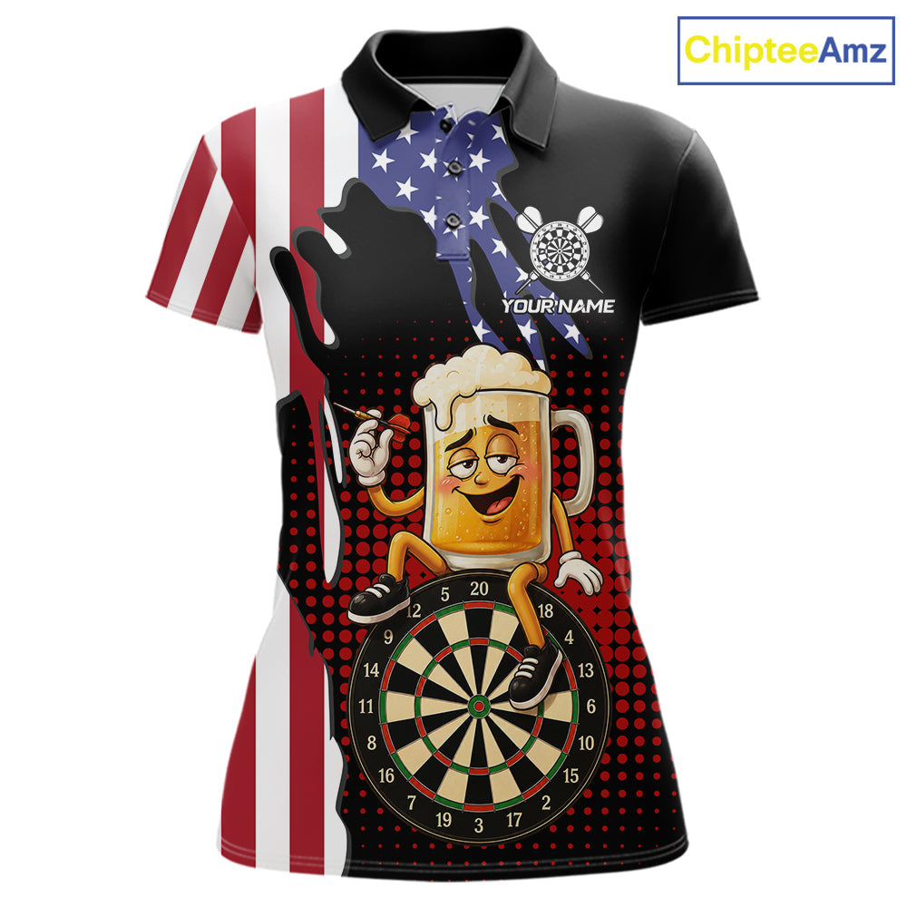 Funny Drunk Beer American Flag Darts Shirts Custom Patriotic Darts Team Jersey