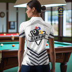 Funny Yin-Yang 8 Ball & 9 Ball Billiard Shirts Custom White Grunge Pool Team Jersey