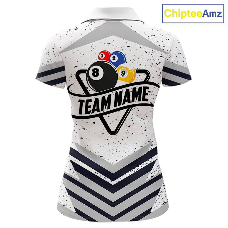 Funny Yin-Yang 8 Ball & 9 Ball Billiard Shirts Custom White Grunge Pool Team Jersey