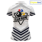 Funny Yin-Yang 8 Ball & 9 Ball Billiard Shirts Custom White Grunge Pool Team Jersey