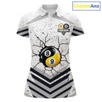 Funny Yin-Yang 8 Ball & 9 Ball Billiard Shirts Custom White Grunge Pool Team Jersey